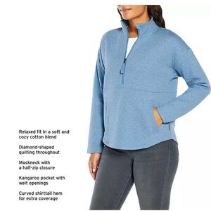 Eddie Bauer Ladies Quilted Half Zip Pullover